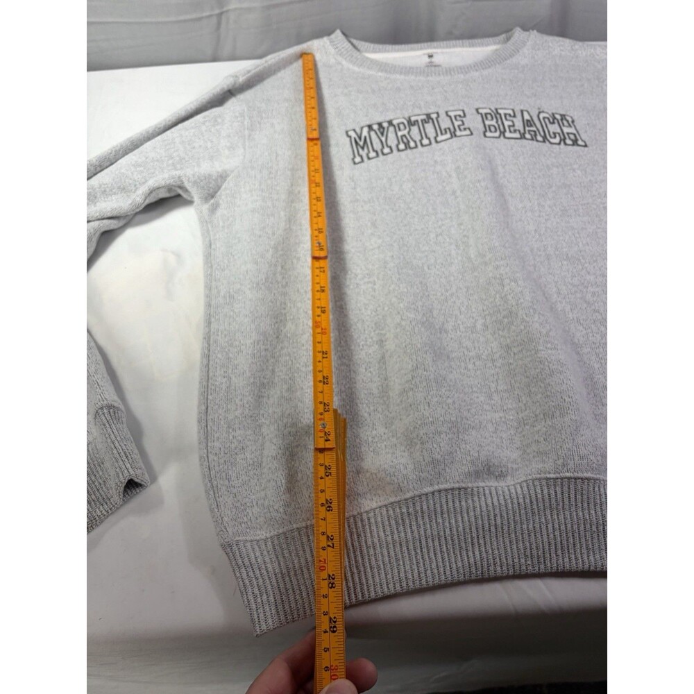 Coastal Swell Myrtle Beach SC Size XL Crewneck Fleece Sweatshirt White Very Nice - Picture 5 of 7